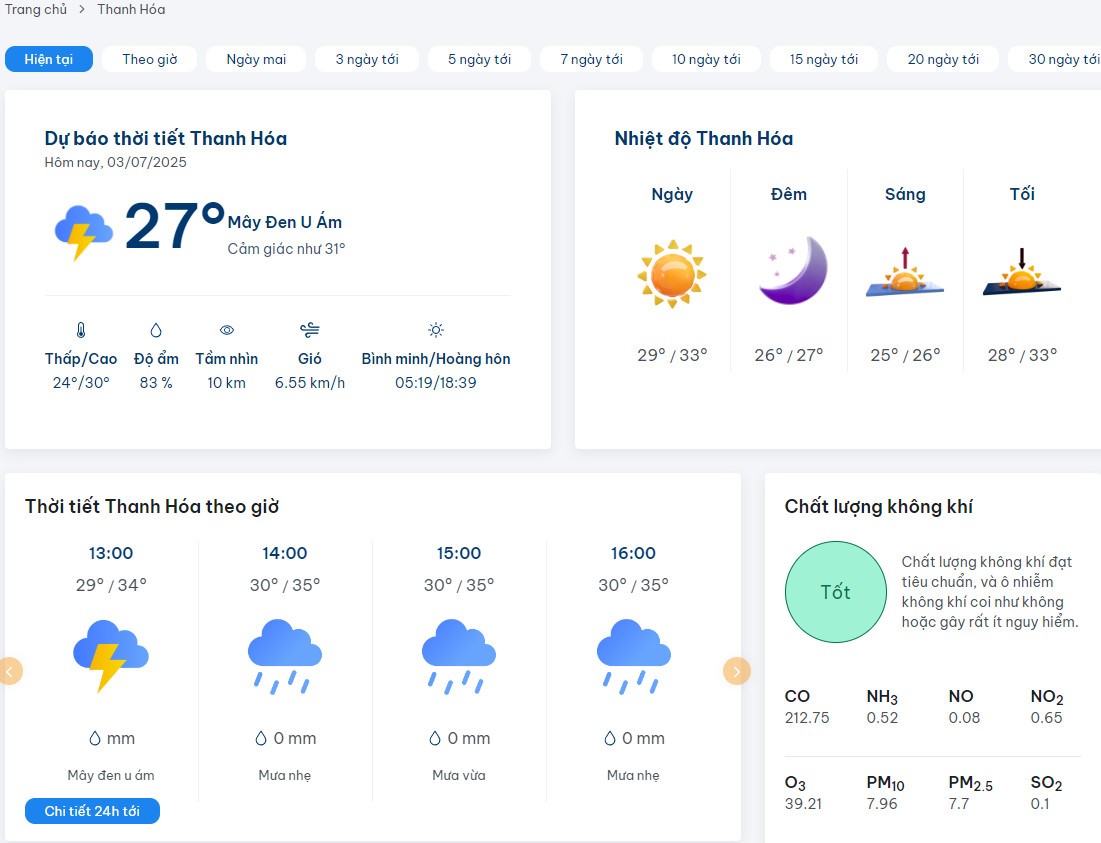 Dự báo thời tiết link vào m88 mới nhất trong ngày và trong tuần với radarthoitiet.com